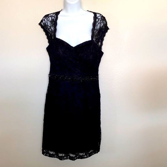 Windsor Black Lace Dress Sleeveless and Backless Size 11/12 - Picture 2 of 12